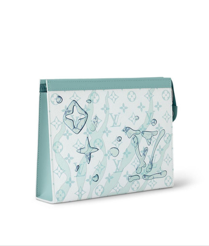 LV Aqua Blue Clutch Bag