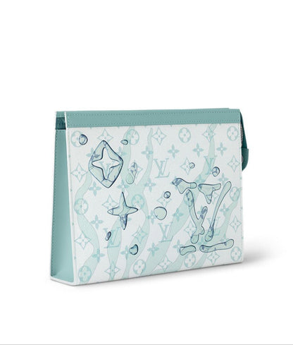 LV Aqua Blue Clutch Bag