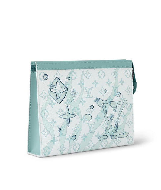 LV Aqua Blue Clutch Bag