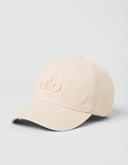 Alo Beige Logo Baseball Cap For Unisex