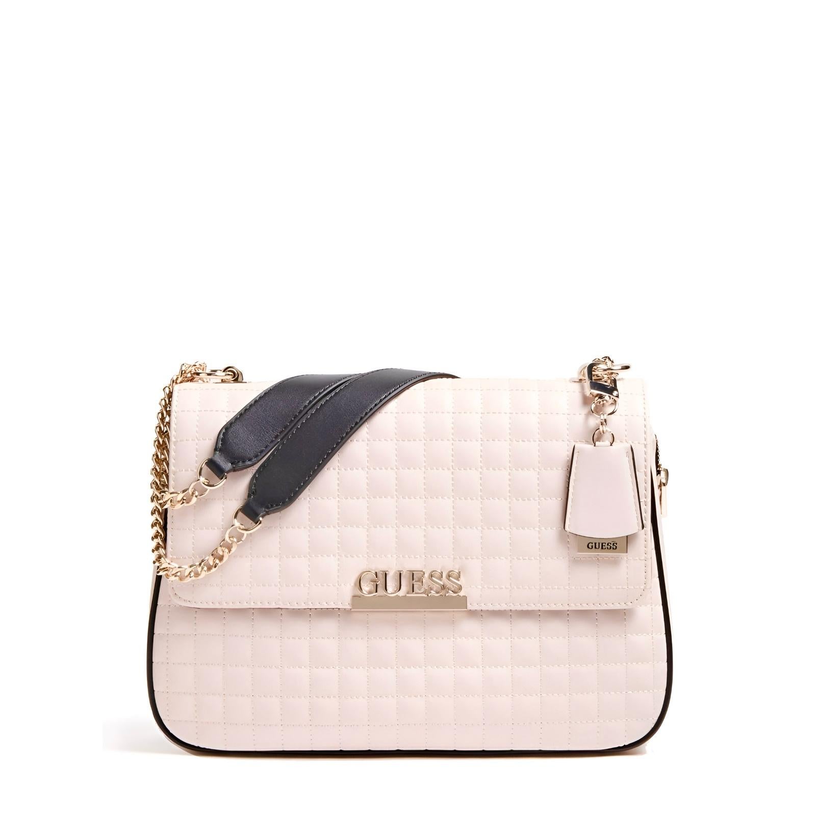 GU Light Pink Quilted Shoulder Bag For Women #123