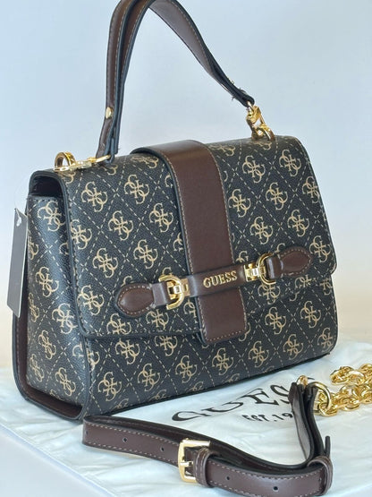 GU  Monogram Flap Satchel Bag For Women 80#