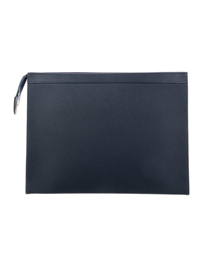 LV x Nigo Denim & Leather Clutch Bag