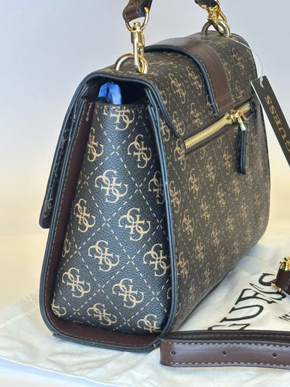 GU  Monogram Flap Satchel Bag For Women 80#