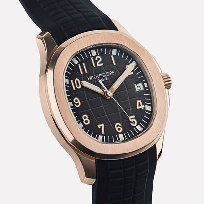 Patek Philippe Aquanaut Watch For Men - Black & Rose Gold