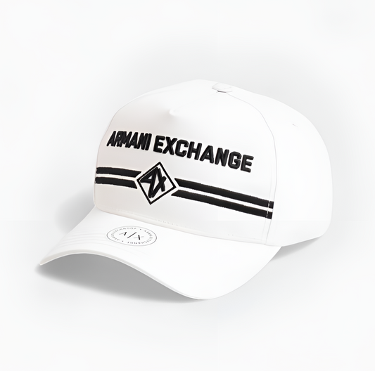 AX Men's White Logo Baseball Cap