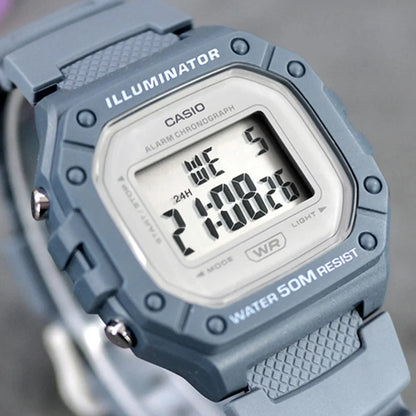 Casio Watch For Unisex Resin  W-218HC-2AVDF