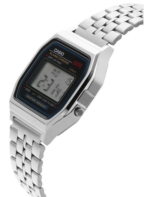 Casio Men’s Digital Watch A159WA-N1DF – Stainless Steel Silver Strap, Square Vintage Design, Quartz Movement