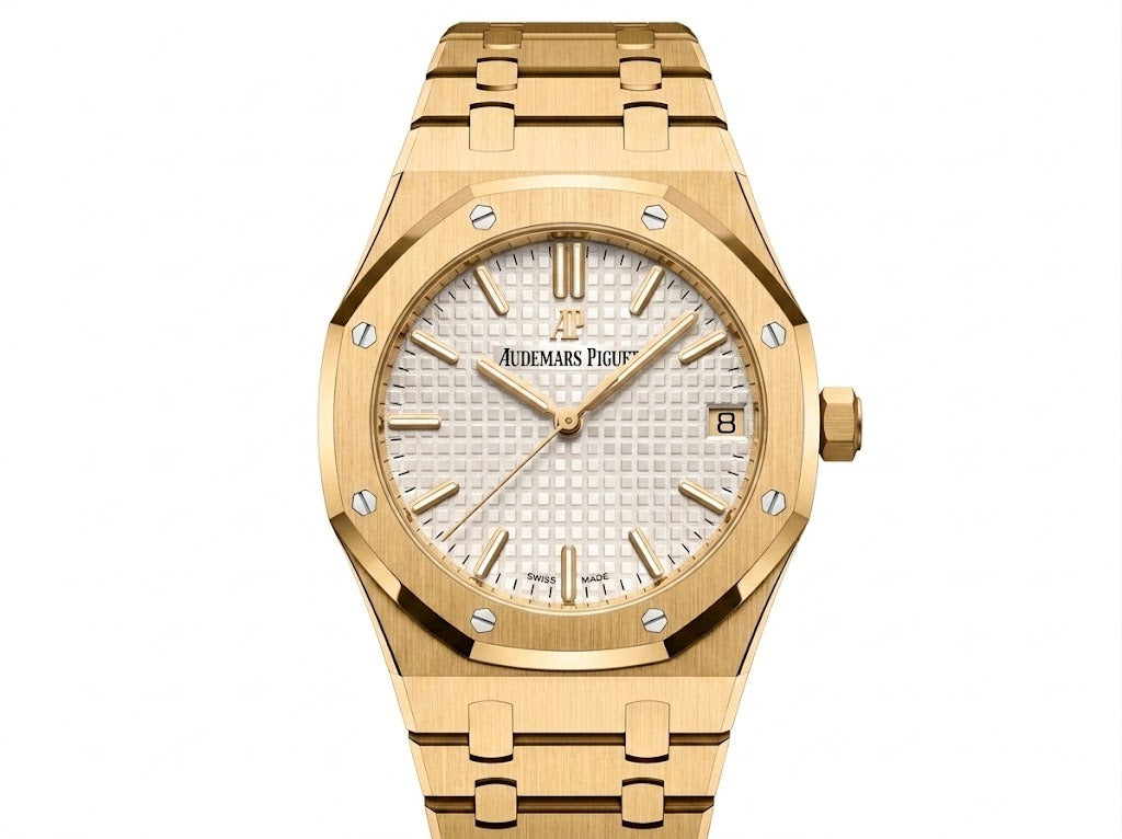 Luxury Gold Women’s Watch – Inspired by Audemars Piguet Royal Oak Design with Date Display
