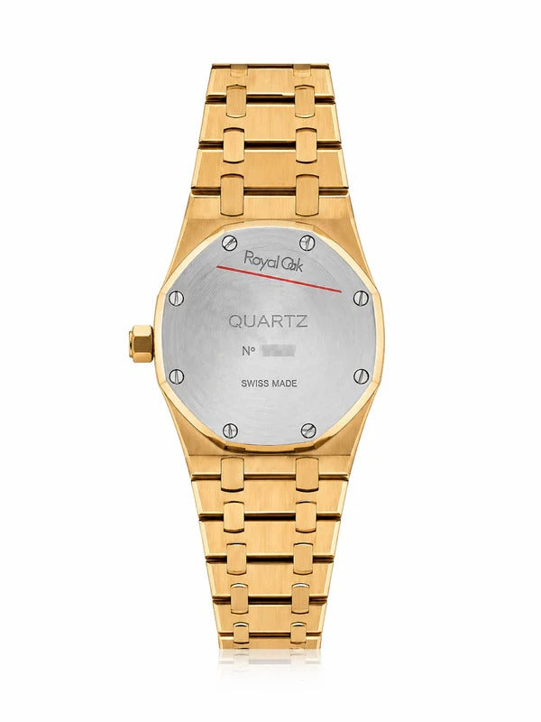 Luxury Gold Women’s Watch – Inspired by Audemars Piguet Royal Oak Design with Date Display