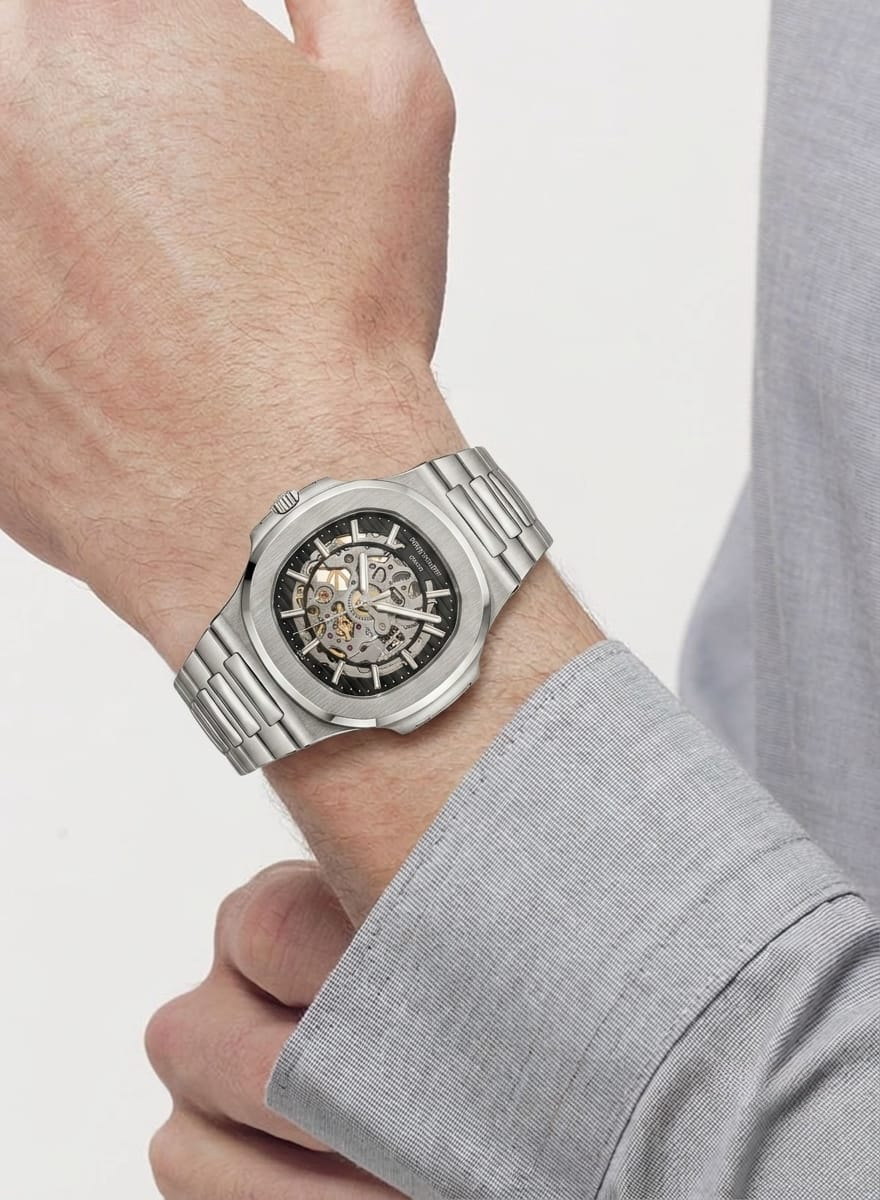 Patek Philippe Patek Philippe Nautilus Skeleton Luxury Automatic Watch – Stainless Steel Iconic Design