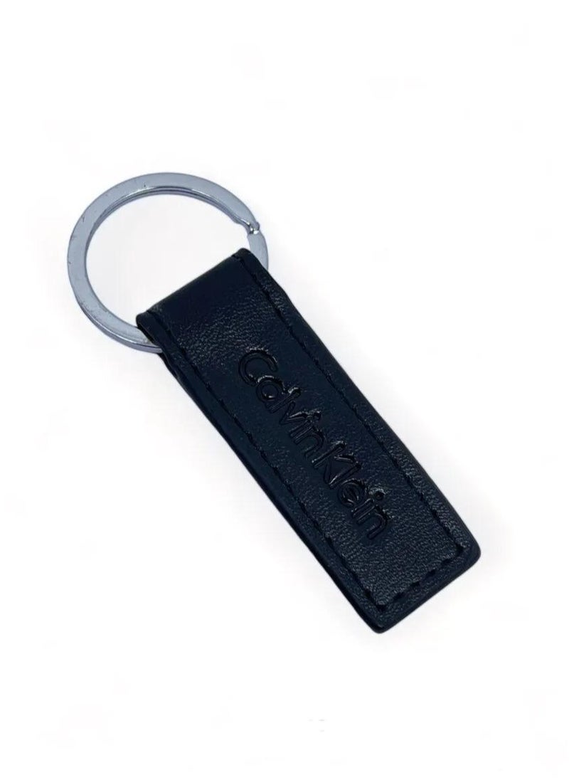 CK Black Leather Wallet-Keychain Set For Men #11