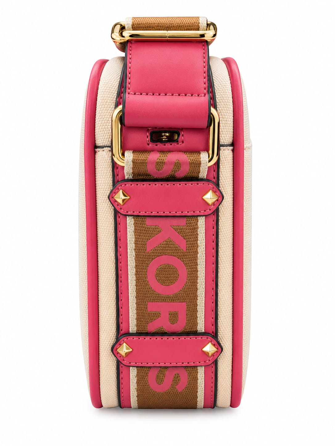 Michael Kors Pink & Beige Crossbody Bag – Stylish Everyday Shoulder Bag#0081