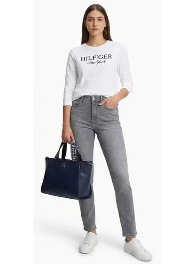 Tommy Hilfiger Navy Blue Tote Bag with Shoulder Strap – Classic Women’s Handbag#76
