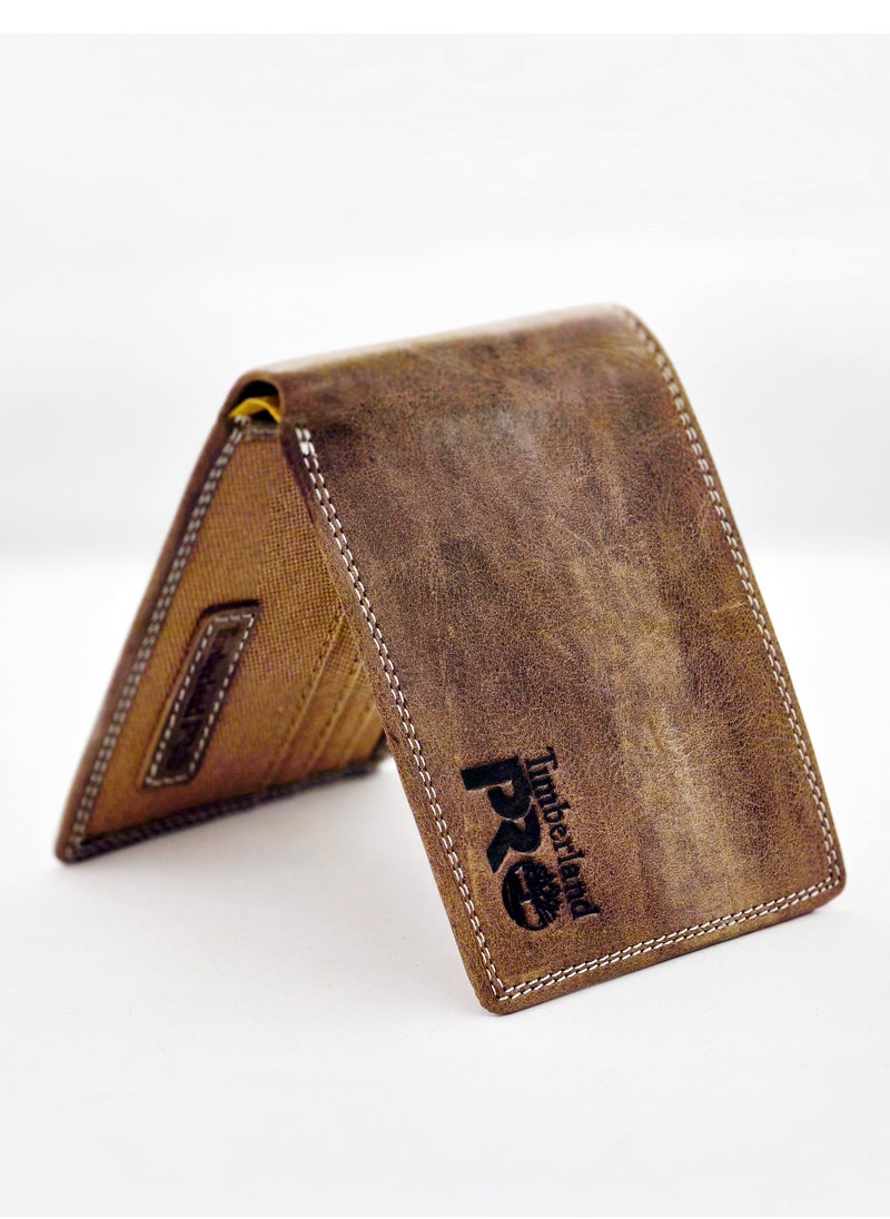TL Brown Leather Wallet For Men #4