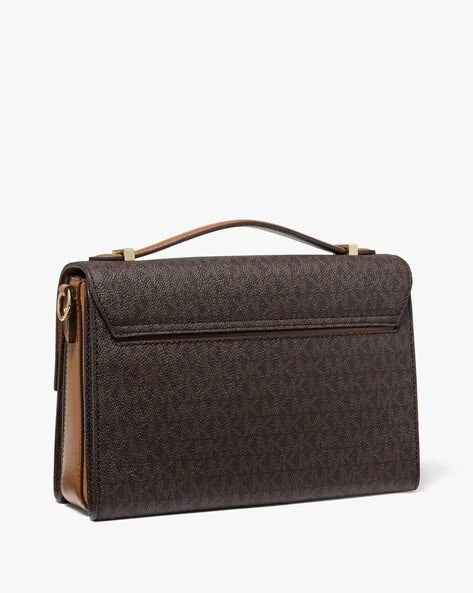 Michael Kors Hendrix Logo Crossbody Bag, Brown#0071