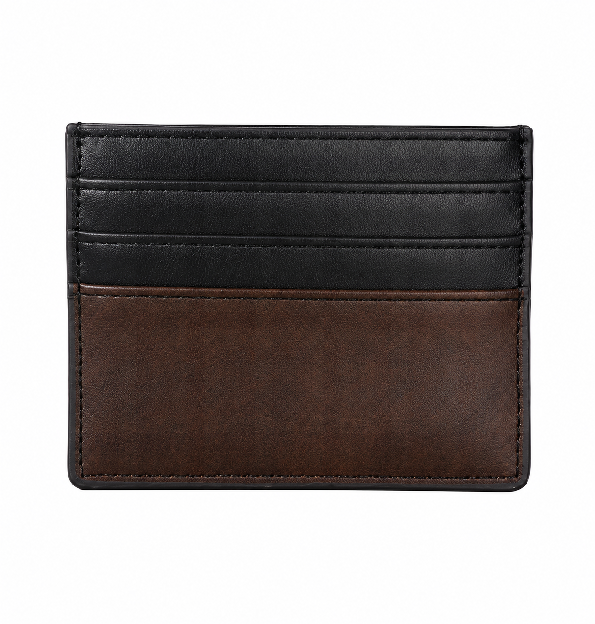 Tommy Hilfiger Men's Card Holder – Dark Brown (Coffee) with Signature Flag#01