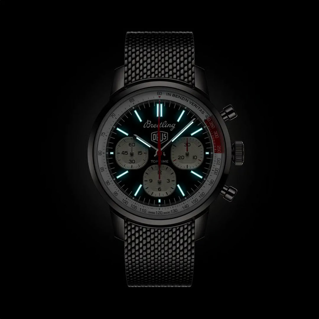 Breitling Top Time B01 Ford Mustang Chronograph Watch – 41mm Black Dial Stainless Steel – Japan Quartz Movement