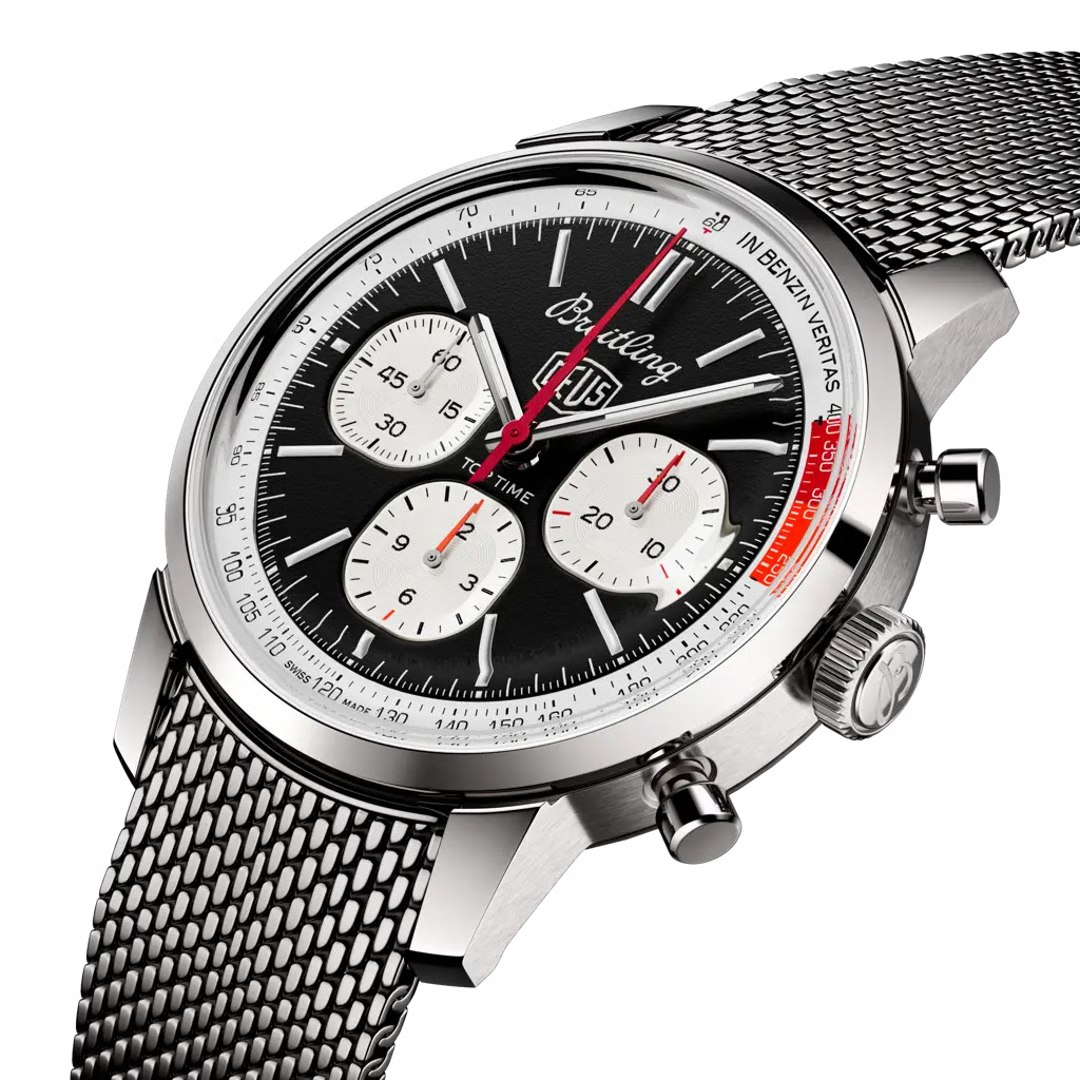 Breitling Top Time B01 Ford Mustang Chronograph Watch – 41mm Black Dial Stainless Steel – Japan Quartz Movement