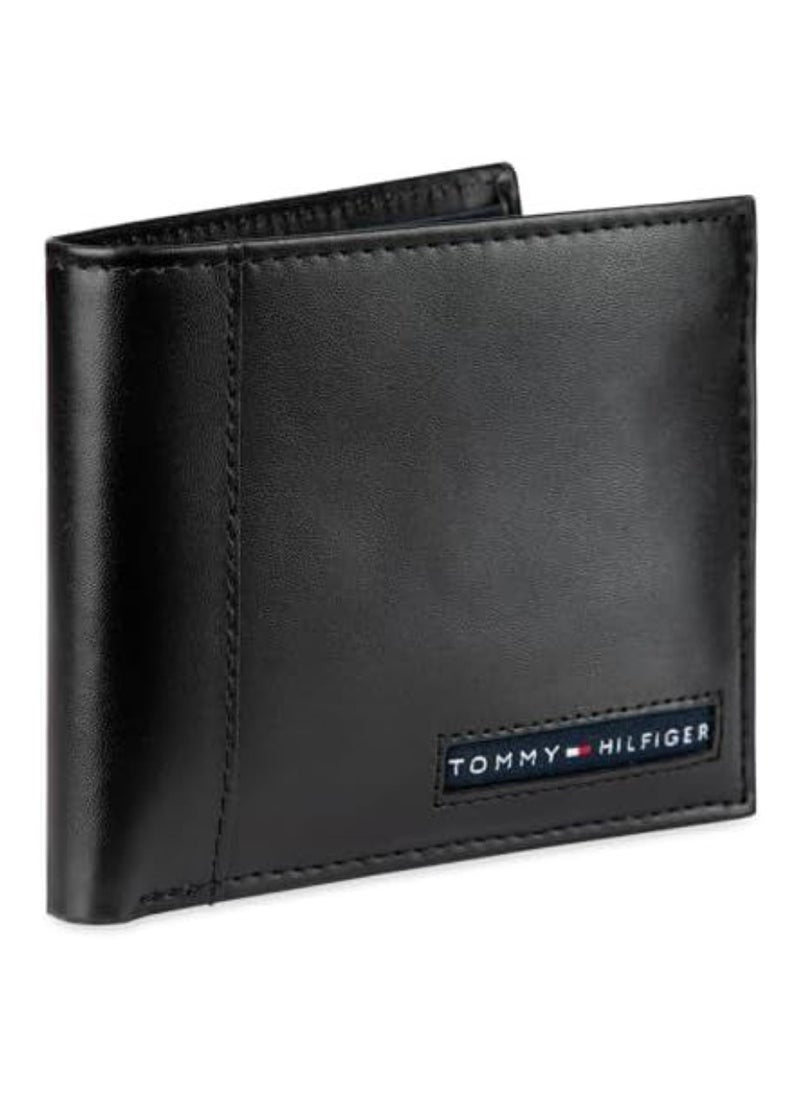 TH Black Leather Bifold Wallet For Men #51