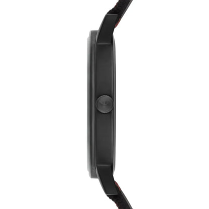 Emporio Armani Men’s Watch – Model AR11015 | Sporty Elegance with Black & Red Fabric Strap