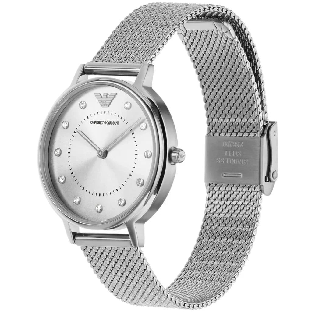 Emporio Armani Kappa AR11128 Women’s Watch – Silver Dial Stainless Steel Ultra-Light Elegant Fashion Watch