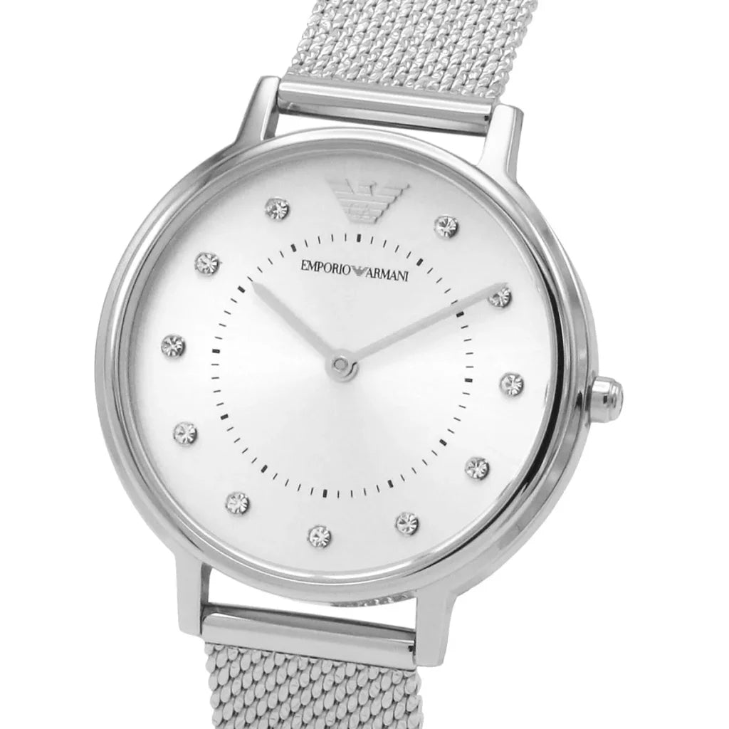 Emporio Armani Kappa AR11128 Women’s Watch – Silver Dial Stainless Steel Ultra-Light Elegant Fashion Watch
