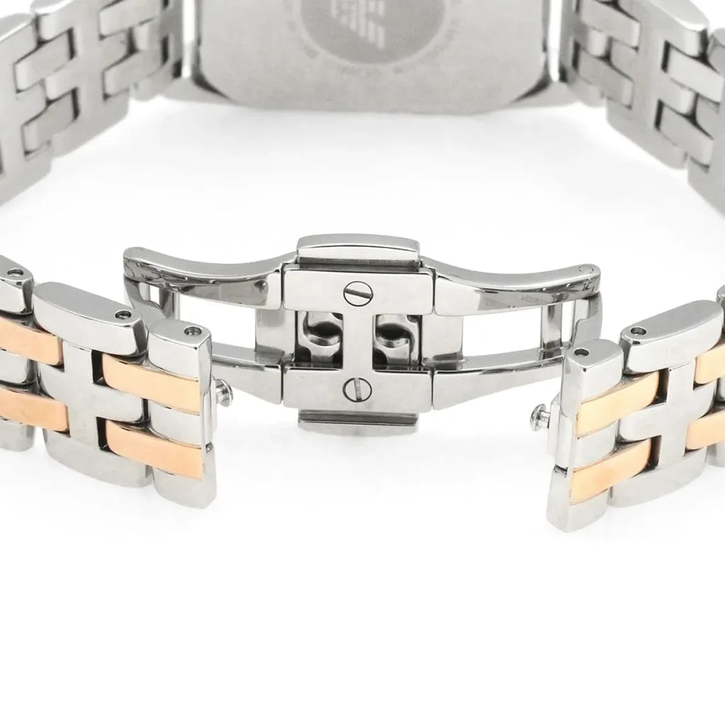 Emporio Armani Gioia AR11146 Women’s Watch – Square White Dial Two-Tone Stainless Steel Elegant Fashion Watch