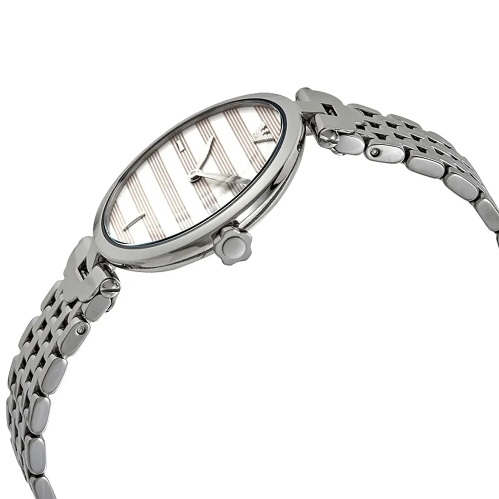 Emporio Armani Arianna AR11195 Women’s Watch – White Dial Stainless Steel Elegant Slim Fashion Watch