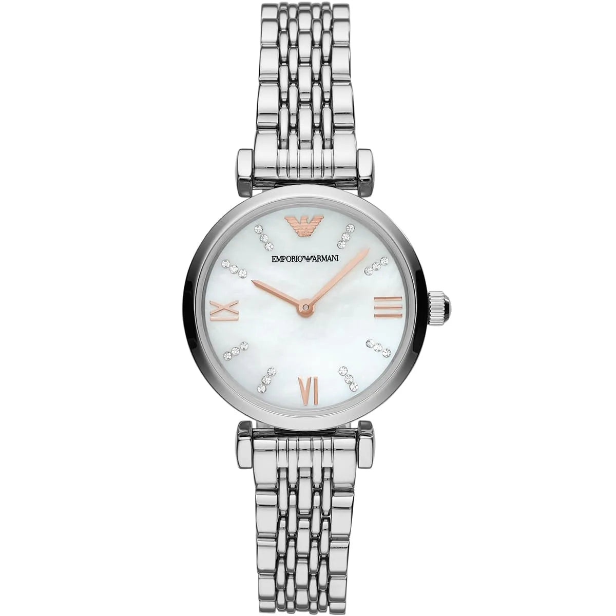 Emporio Armani Gianni T-Bar AR11204 Women’s Watch – White Dial Stainless Steel Elegant Fashion Watch