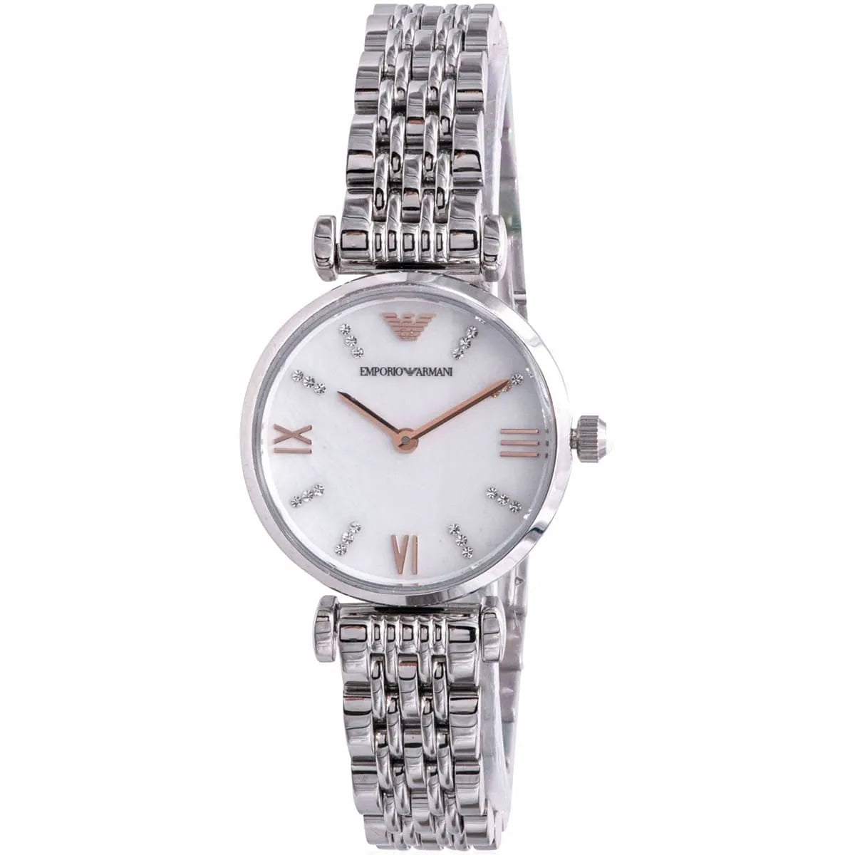 Emporio Armani Gianni T-Bar AR11204 Women’s Watch – White Dial Stainless Steel Elegant Fashion Watch