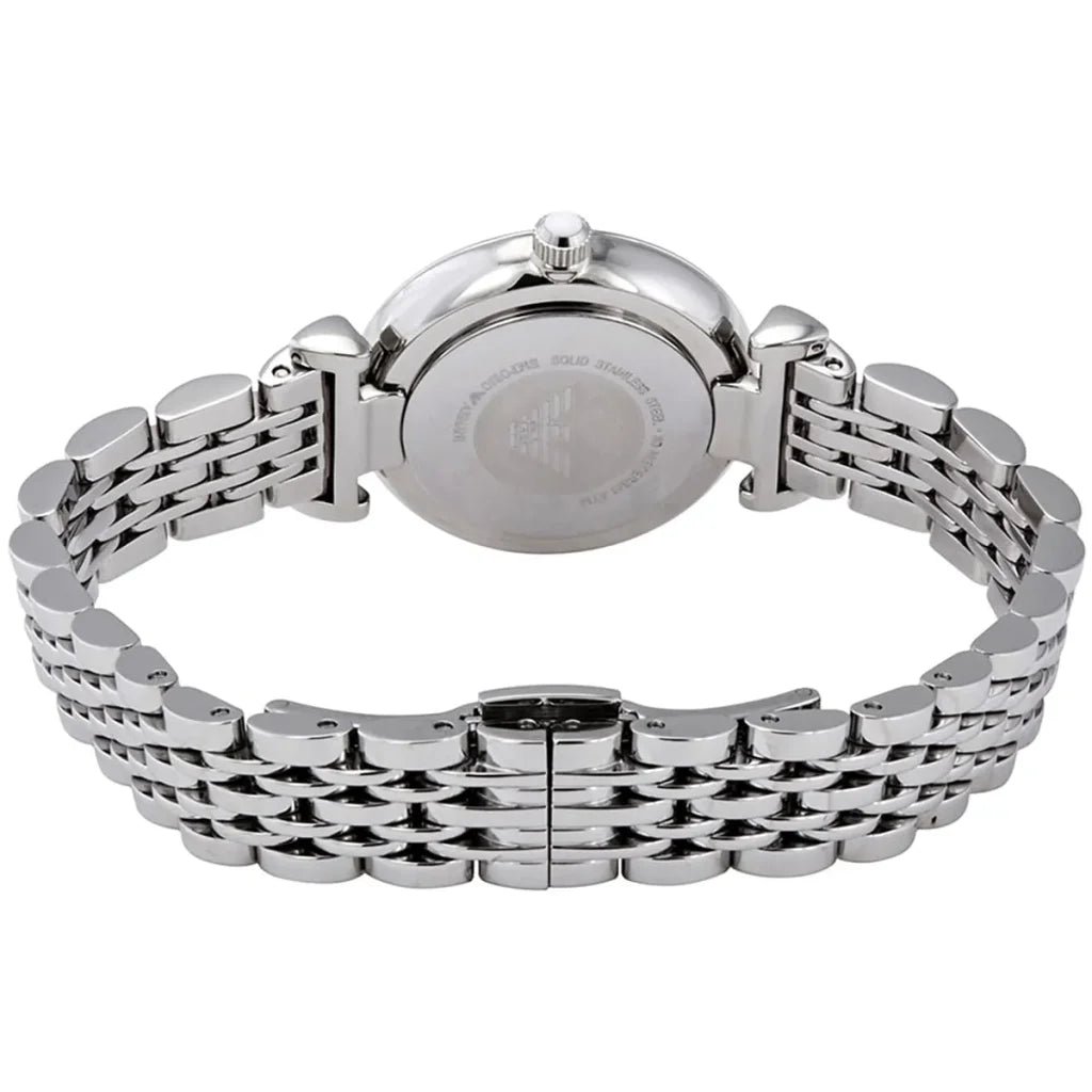 Emporio Armani Gianni T-Bar AR11204 Women’s Watch – White Dial Stainless Steel Elegant Fashion Watch