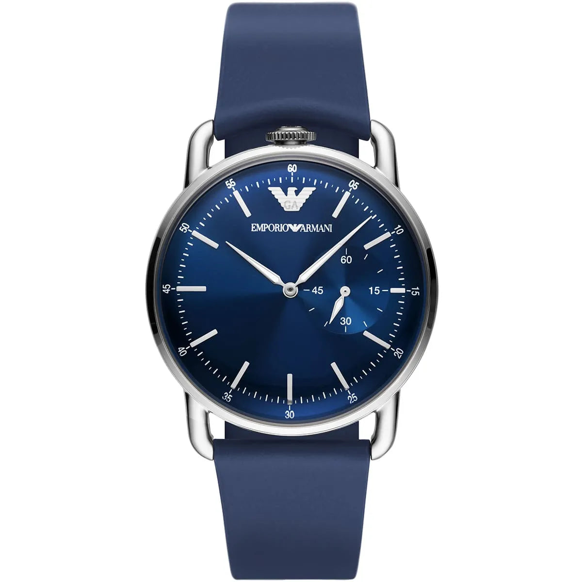 Emporio Armani Aviator AR11335 Men’s Watch – Blue Dial Genuine Leather Strap Elegant Pilot Style Watch