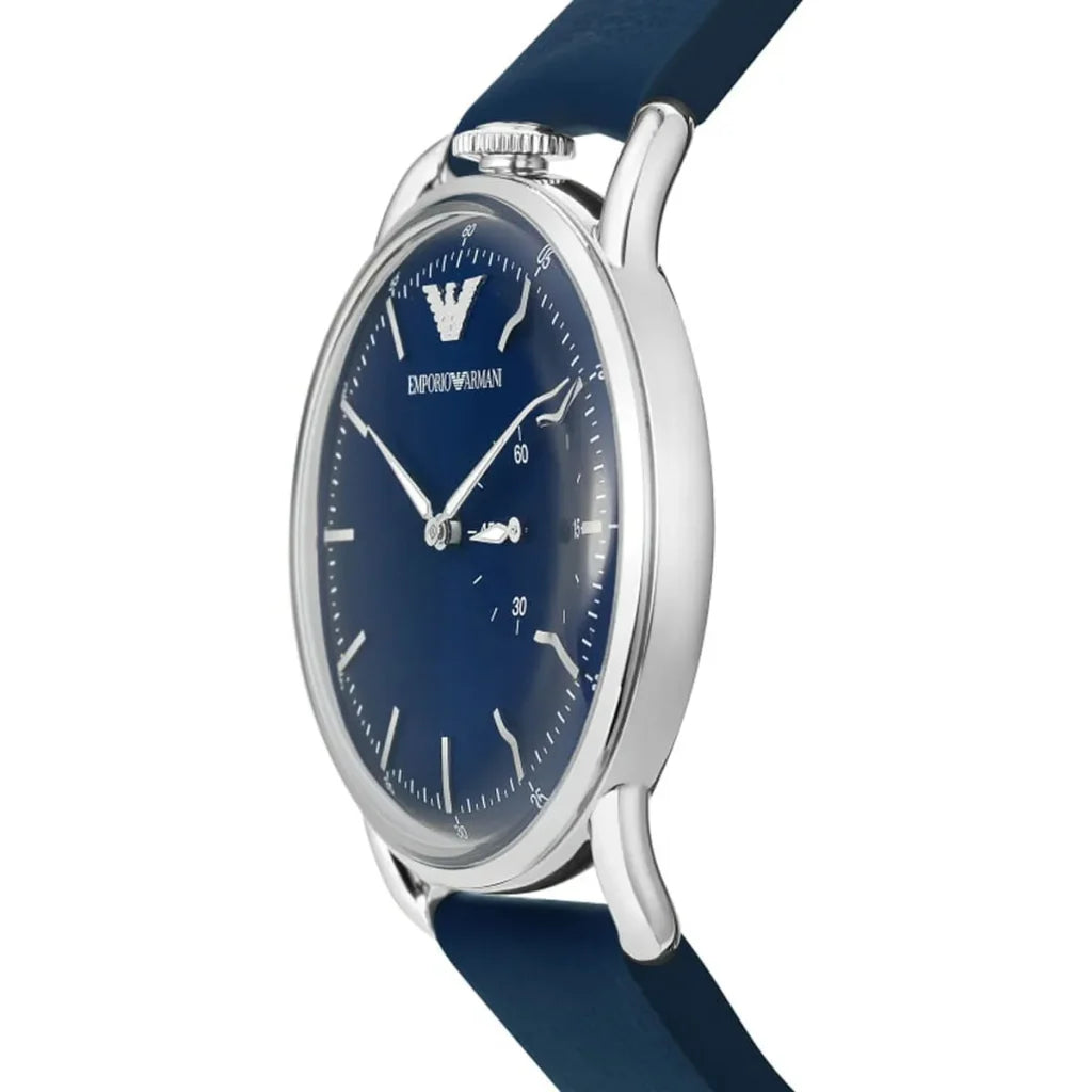 Emporio Armani Aviator AR11335 Men’s Watch – Blue Dial Genuine Leather Strap Elegant Pilot Style Watch