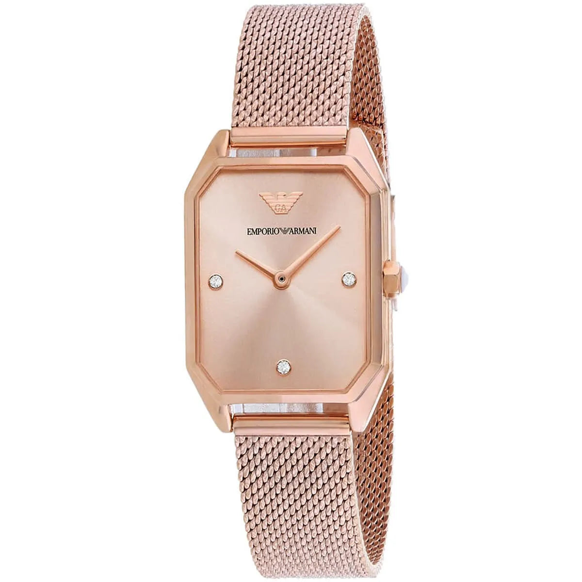 Emporio Armani Gioia AR11347 Women’s Watch – Rose Gold Square Stainless Steel Elegant Fashion Watch
