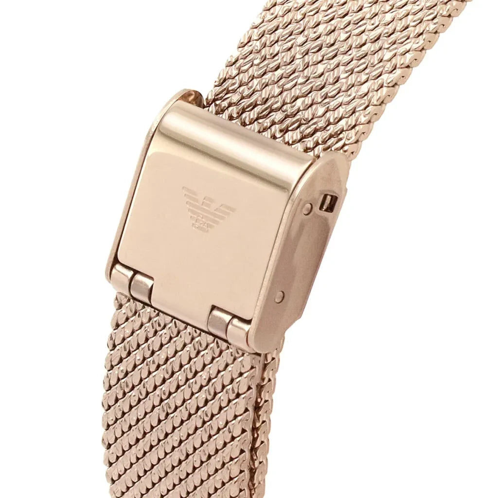 Emporio Armani Gioia AR11347 Women’s Watch – Rose Gold Square Stainless Steel Elegant Fashion Watch