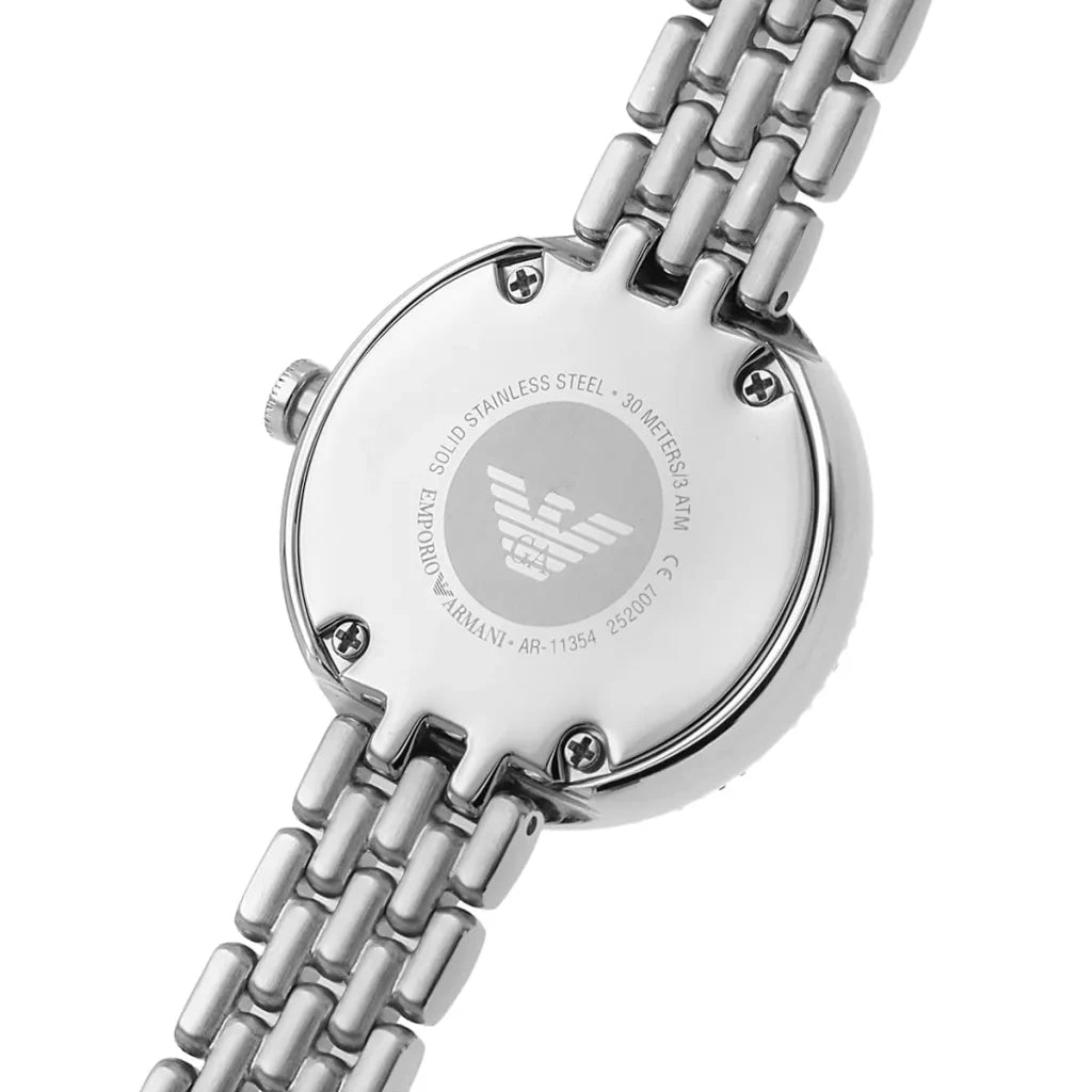 Emporio Armani Rosa AR11354 Women’s Watch – White Dial Stainless Steel Elegant Fashion Watch