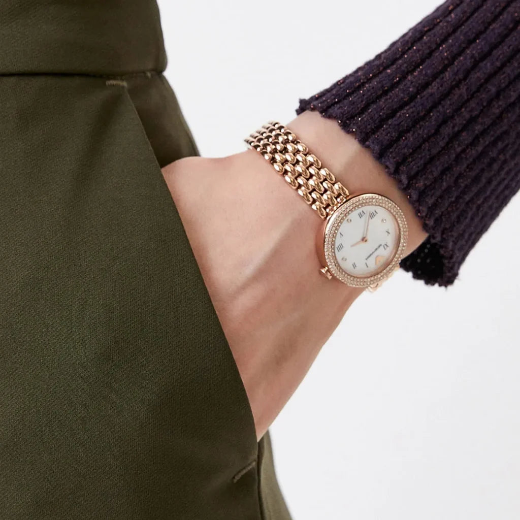 Emporio Armani Rosa AR11355 Women’s Watch – White Dial Rose Gold Stainless Steel Elegant Fashion Watch
