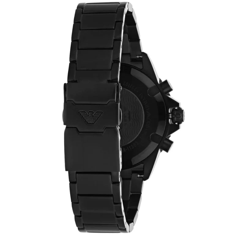Emporio Armani AR11363 Diver Men's Watch – Black Dial, Black Stainless Steel Bracelet, 43mm Quartz, 100M Water Resistant