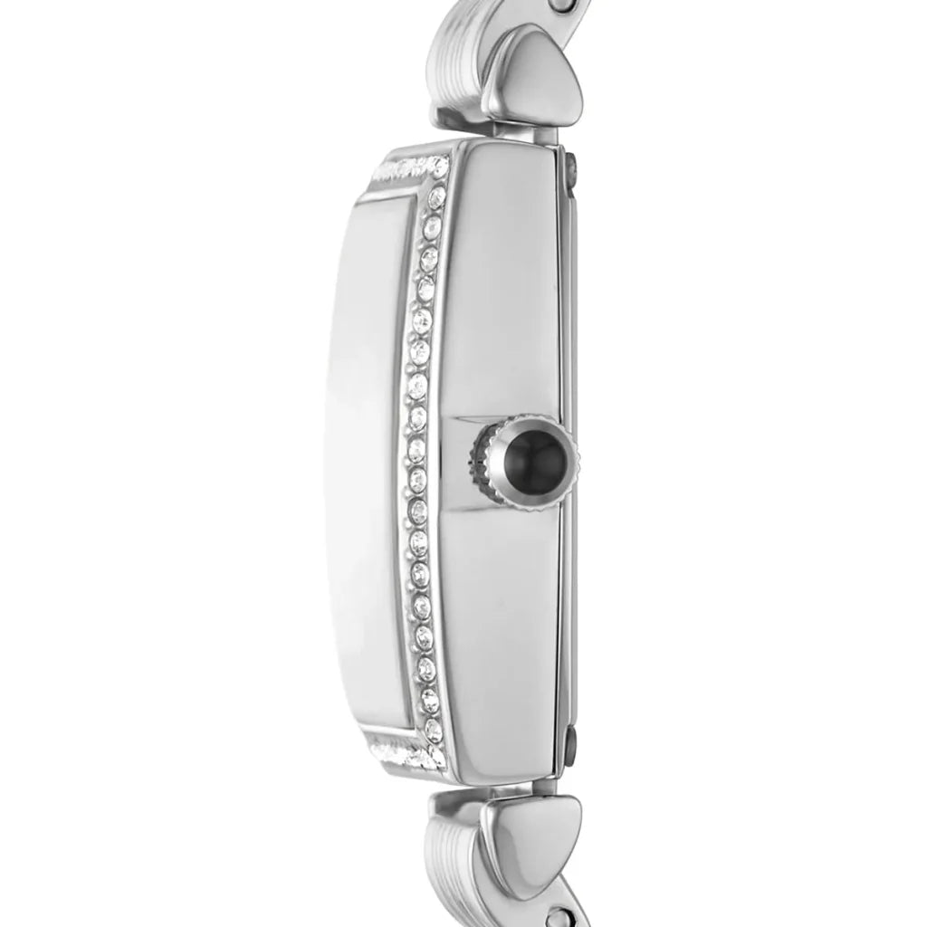 Emporio Armani Gianni T-Bar AR11405 Women’s Watch – White Dial Square Stainless Steel Elegant Fashion Watch