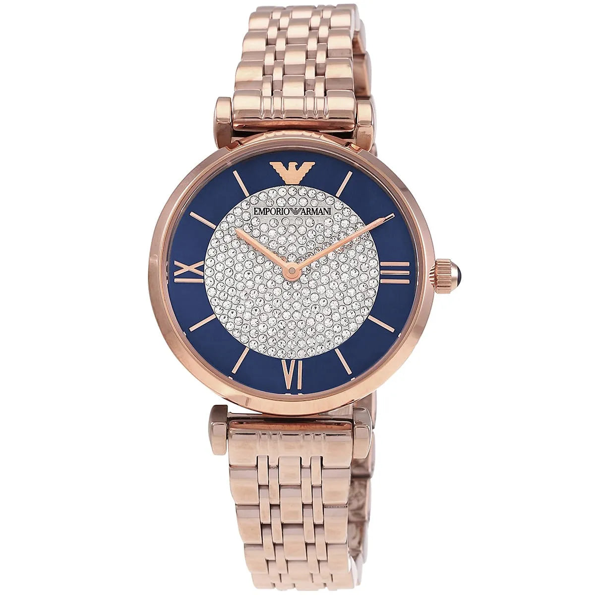 Emporio Armani Gianni T-Bar AR11423 Women’s Watch – Multicolor Dial Rose Gold Stainless Steel Elegant Fashion Watch