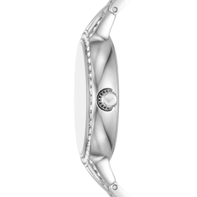 Emporio Armani Cleo Women’s Watch AR11484 – White Dial with Silver Stainless Steel Bracelet