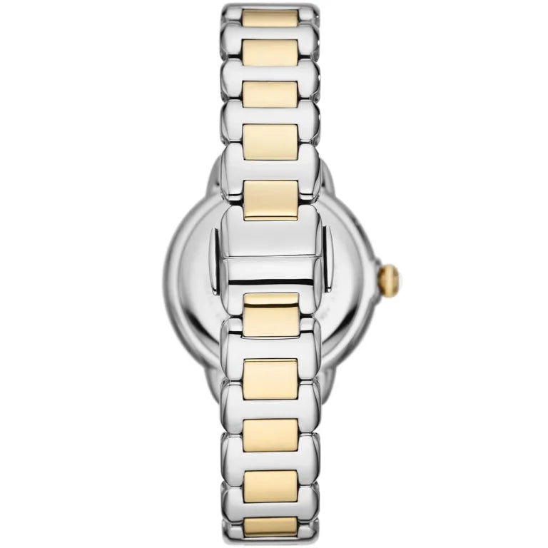 Emporio Armani Women’s Mia AR11524 Two-Tone Stainless Steel Watch – White Mother of Pearl Dial, 32mm