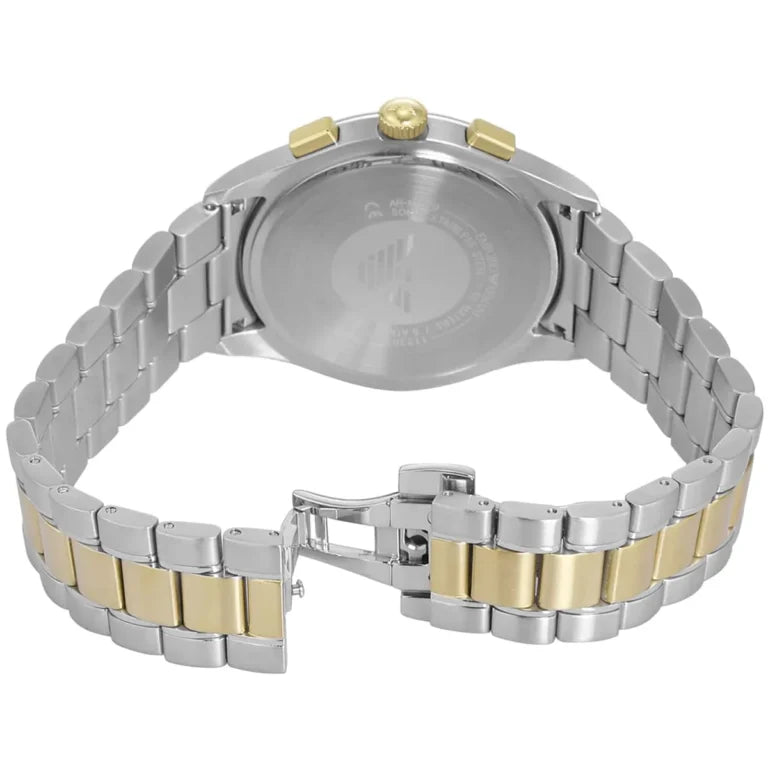 Emporio Armani Paolo Watch for Men AR11579 – Blue Dial, Two-Tone Stainless Steel Strap, Quartz, 42mm