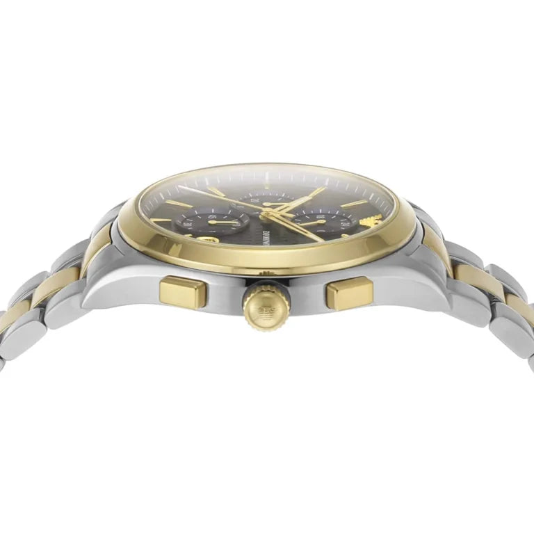 Emporio Armani Paolo Watch for Men AR11579 – Blue Dial, Two-Tone Stainless Steel Strap, Quartz, 42mm