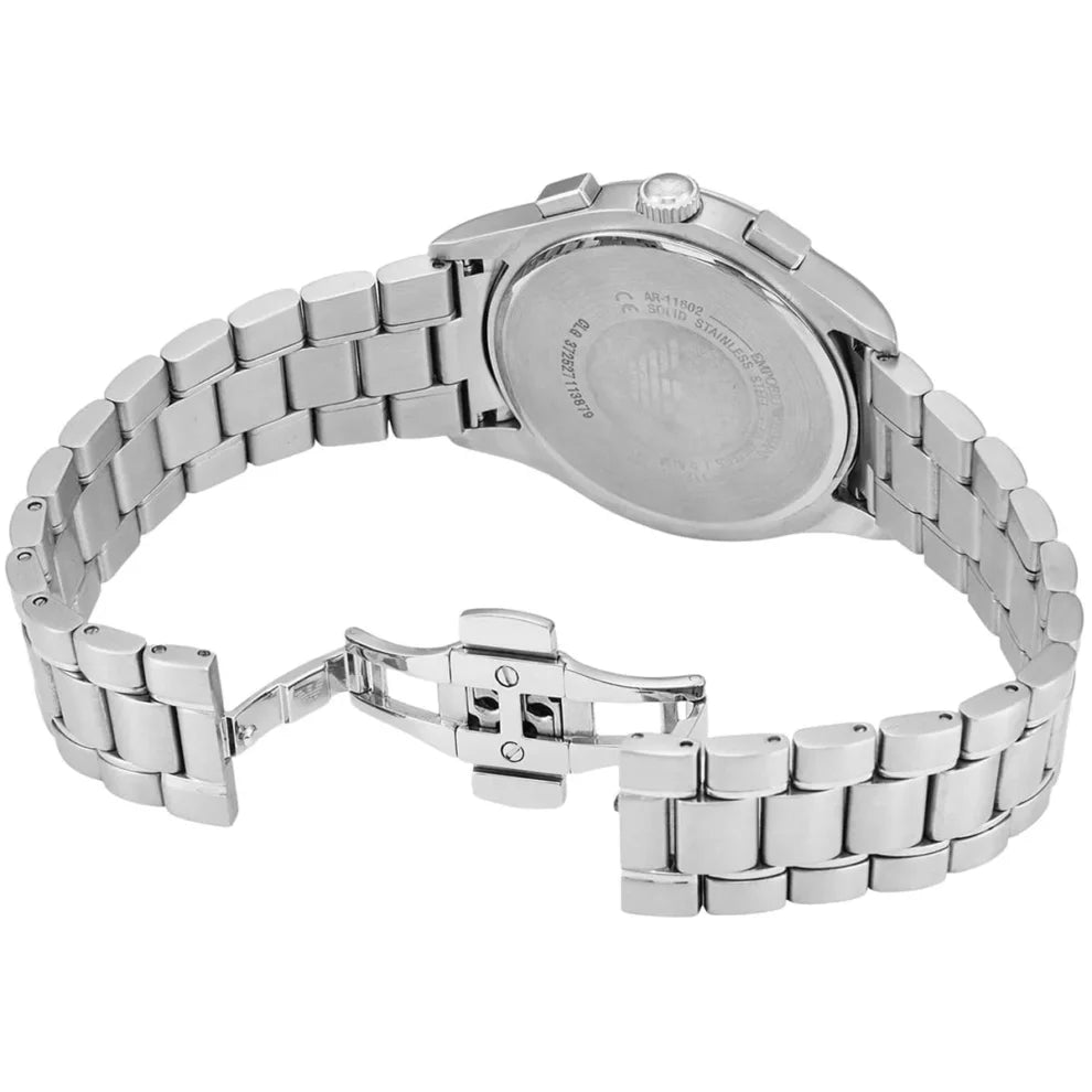 Emporio Armani AR11602 – Men’s Paolo Black Dial Stainless Steel Watch