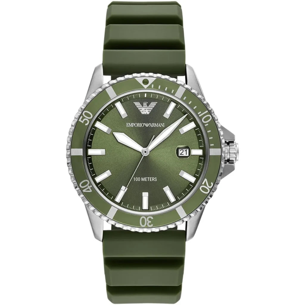 Emporio Armani AR11638 Men’s World Explorer Green Dial Analog Watch