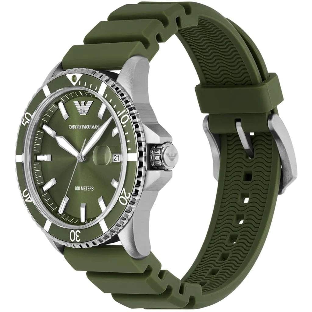 Emporio Armani AR11638 Men’s World Explorer Green Dial Analog Watch