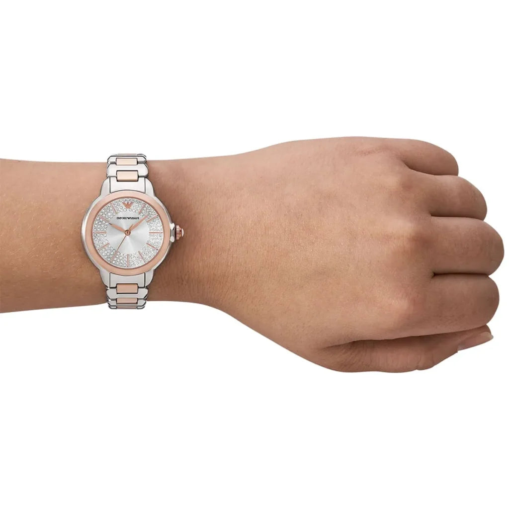Emporio Armani Mia AR11643 Women’s Watch – Silver Dial Two-Tone Stainless Steel Elegant Fashion Watch
