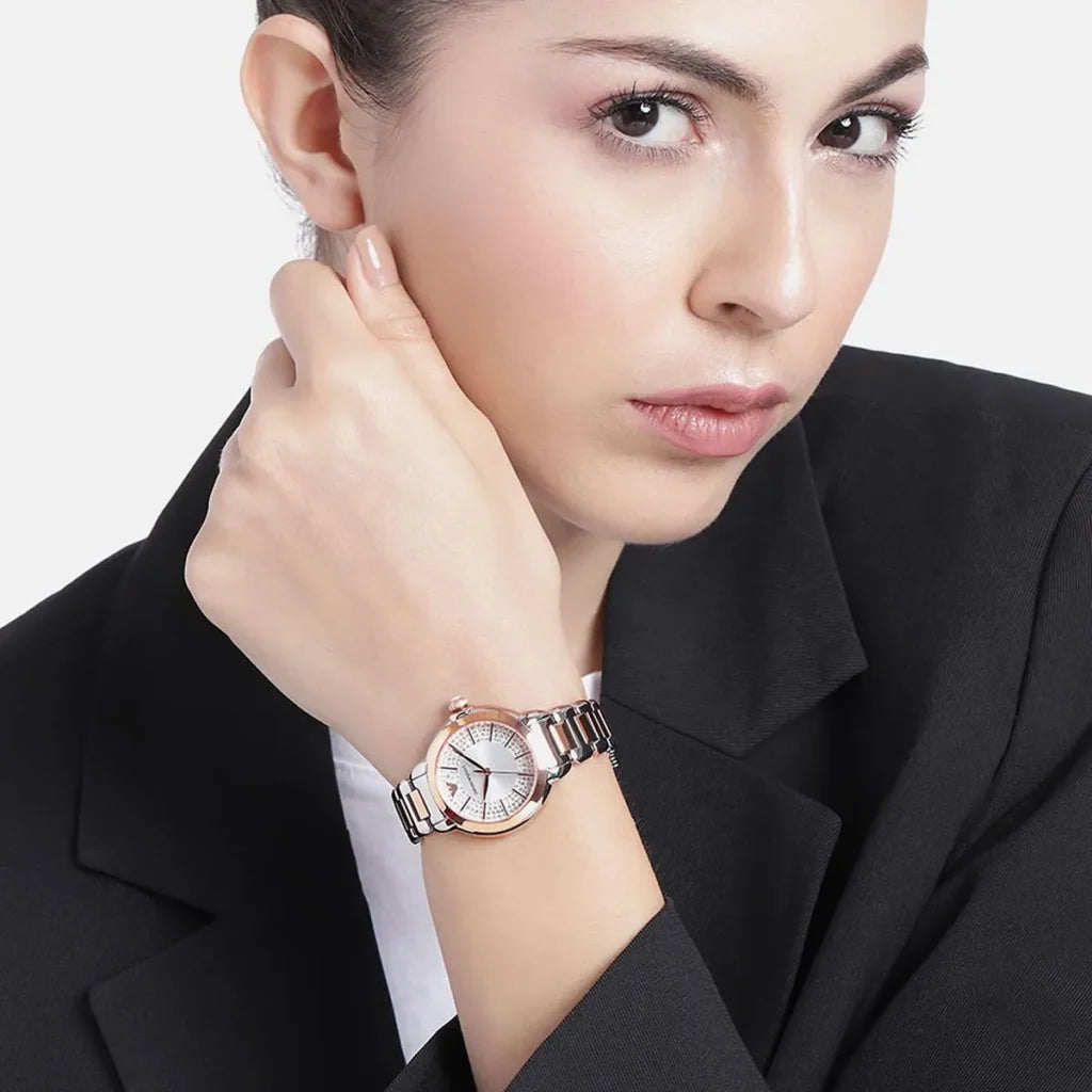 Emporio Armani Mia AR11643 Women’s Watch – Silver Dial Two-Tone Stainless Steel Elegant Fashion Watch